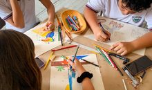 Ni&ntilde;os artistas avanzan en la construcci&oacute;n de obras para la COP16