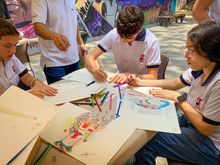 Ni&ntilde;os artistas avanzan en la construcci&oacute;n de obras para la COP16