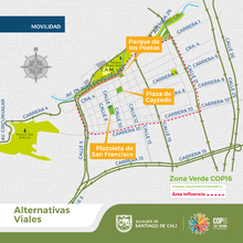 Vias alternas Peatonalizacion Centro COP16