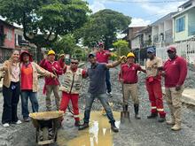 M&aacute;s de 500 metros lineales de v&iacute;as se recuperan a buen ritmo en el barrio Rep&uacute;blica de Israel 