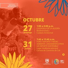 Conozca los eventos deportivos que hacen parte de la agenda COP16