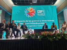 Desde la Cop16 piden detener las guerras y hacer la paz con la naturaleza