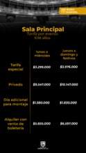 Tarifas Sala Principal