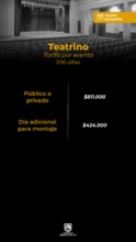 Tarifas Teatrino