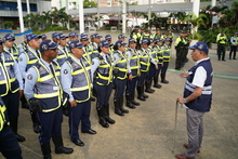 Secretario de movilidad y agentes de tr&aacute;nsito 