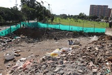 Estaci&oacute;n de Transferencia de la Av. Sim&oacute;n Bol&iacute;var con Carrera 50 sigue libre de escombros