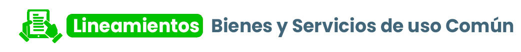 bienes y servicios de uso com&uacute;n
