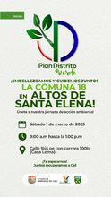 El Plan &lsquo;Distrito m&aacute;s Verde&rsquo; llevar&aacute; toda la oferta institucional del Dagma al sector Altos de Santa Elena