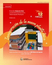 Ag&eacute;ndese el pr&oacute;ximo mi&eacute;rcoles 12 de marzo a la inauguraci&oacute;n de la nueva planta f&iacute;sica de la sede educativa Ana Mar&iacute;a Vernaza