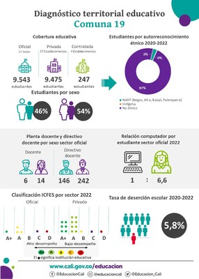 Infograf&iacute;as diagn&oacute;stico terrritorial educativo - Comuna 19