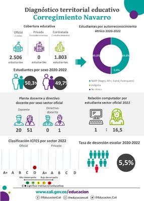 Infograf&iacute;a diagn&oacute;stico terrritorial educativo de Navarro