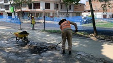 En El Troncal se renuevan v&iacute;as con recursos de los cale&ntilde;os