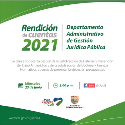 Rendici&oacute;n de Cuentas del Departamento Administrativo de Gesti&oacute;n Jur&iacute;dica Publica