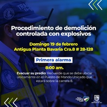 Cierres viales en la carrera 8 entre calles 26 y 34 por demolici&oacute;n de antigua planta de Bavaria.