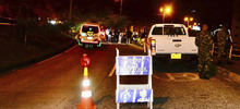 Agentes de tr&aacute;nsito en alistamiento de primer grado para celebraci&oacute;n del Halloween
