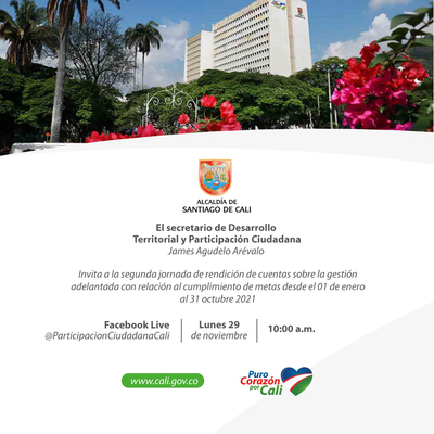 Segunda rendici&oacute;n de cuentas de la Secretar&iacute;a de Desarrollo Territorial y Participaci&oacute;n Ciudadana