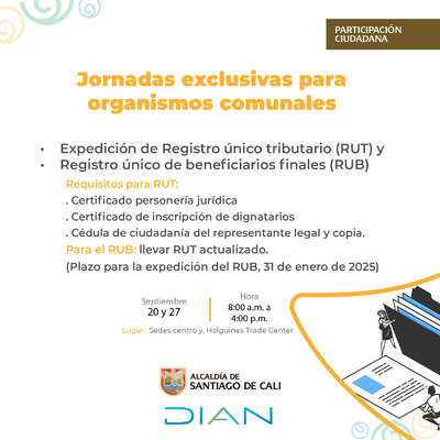 Jornadas exclusivas para organismos comunales.