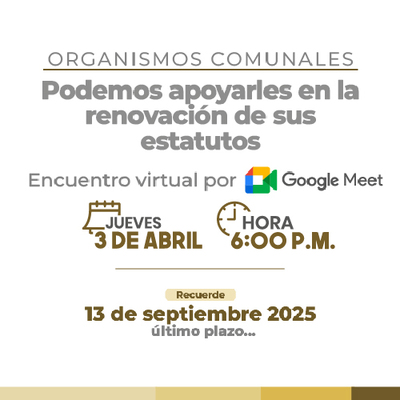 Meet renovaci&oacute;n estatutos.