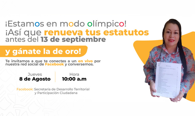 Con&eacute;ctate y conversemos para lograr que tu organismo comunal gane la de oro en la renovaci&oacute;n de estatutos