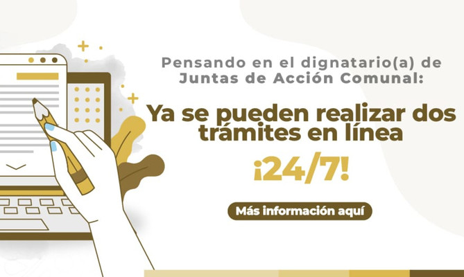Dos nuevos tr&aacute;mites en l&iacute;nea facilitan tareas a dignatarios(as) de Juntas de Acci&oacute;n Comunal de Cali