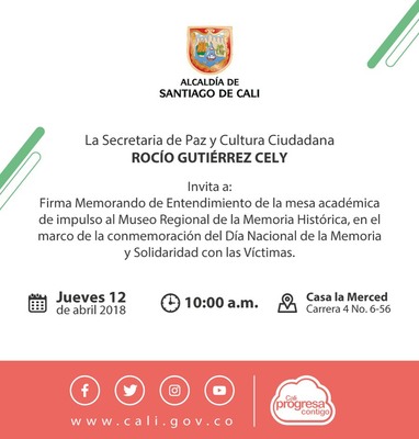 Firma Memorando entendimiento Mesa acad&eacute;mica del Museo 