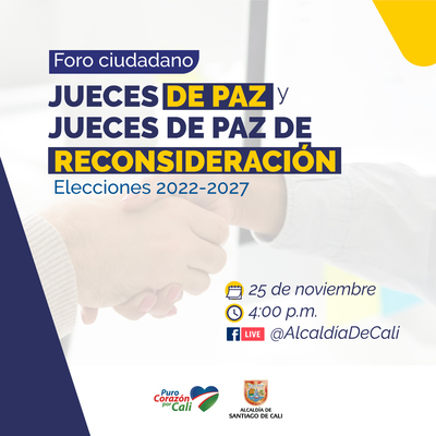Foro ciudadano &lsquo;Elecciones de Jueces de Paz y Jueces de Paz de Reconsideraci&oacute;n&rsquo;