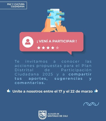 Plan de Participaci&oacute;n de la Secretar&iacute;a de Paz y Cultura Ciudadana