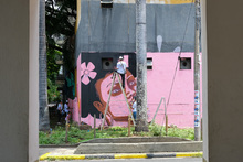 Festival Graficalia, Colores de Vida pint&oacute; la Avenida 6ta de Cali con su Mural Gozate la sexta, &iexcl;v&eacute;!