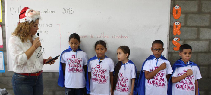 Estudiantes del colegio Guillermo Valencia tienen Defensores de la Cultura Ciudadana