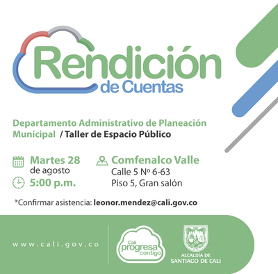Rendici&oacute;n de cuentas Taller de Espacio P&uacute;blico