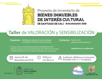 Taller de valoraci&oacute;n y sensibilizaci&oacute;n del proyecto de actualizaci&oacute;n del inventario de BIC