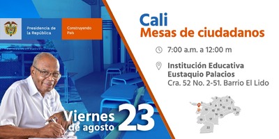 Mesa tem&aacute;tica del Gobierno Nacional en la Instituci&oacute;n Educativa Eustaquio Palacios