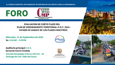 Foro: "Evaluaci&oacute;n de corto plazo del POT 2014 - estado de avance de los planes maestros"