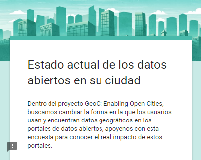 Encuesta de estado actual de los datos abiertos en la ciudad