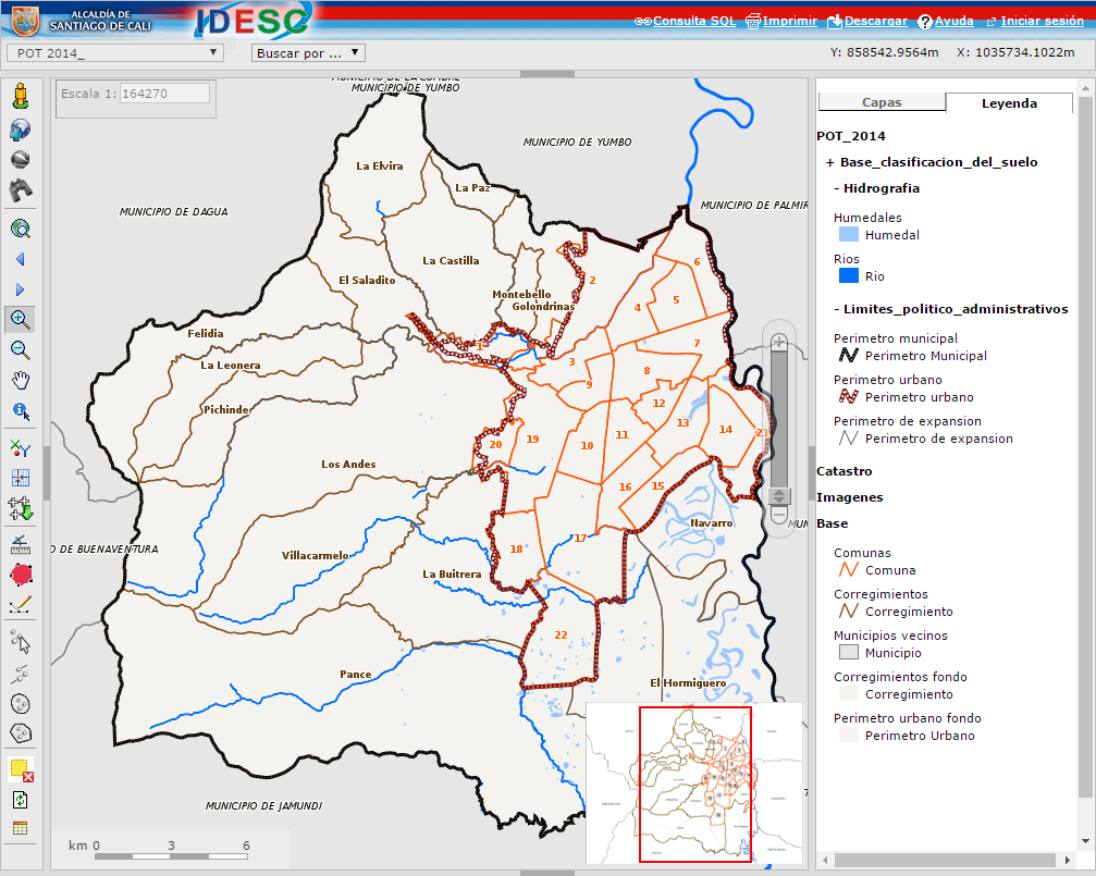 Nuevos módulos en el Geovisor IDESC