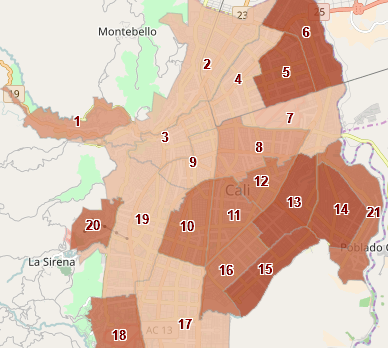 Mapa del mes de junio – Mapas del Cali en Cifras 2014-2015