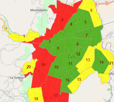 Mapa del mes de julio – Mapas del SISBÉN 2015