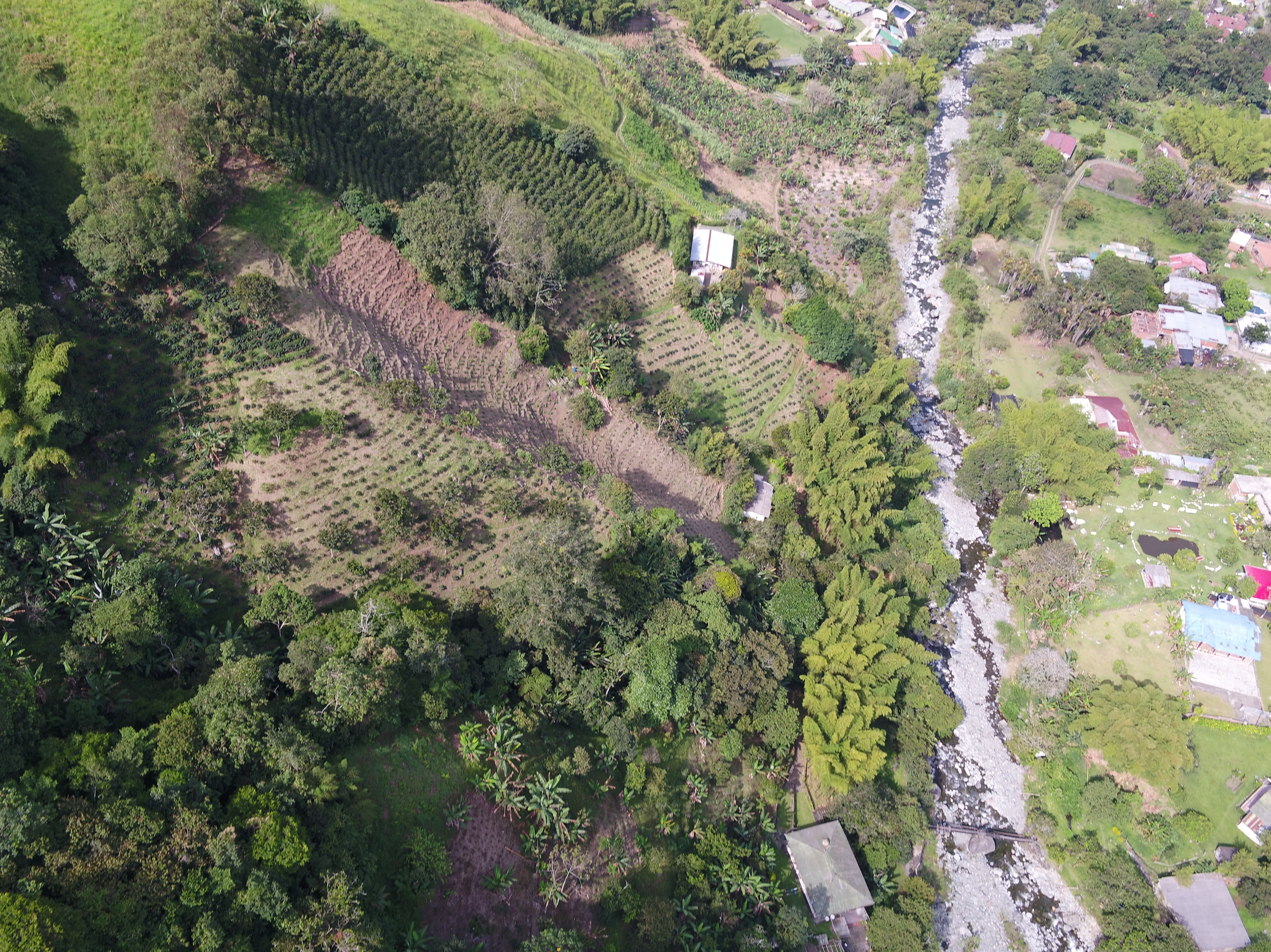 Imagen aérea de un sector de la cabecera del corregimiento de Pance.