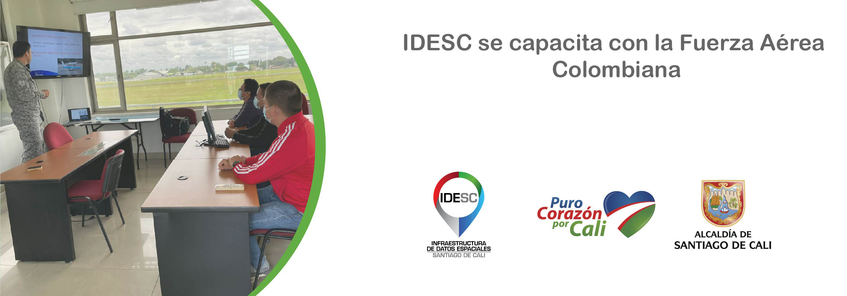 Pieza gráfica que contiene una fotografía tomada en las instalaciones de la CVC donde se encuentran los participantes de las distintas instituciones y en la parte inferior derecha los logos institucionales.