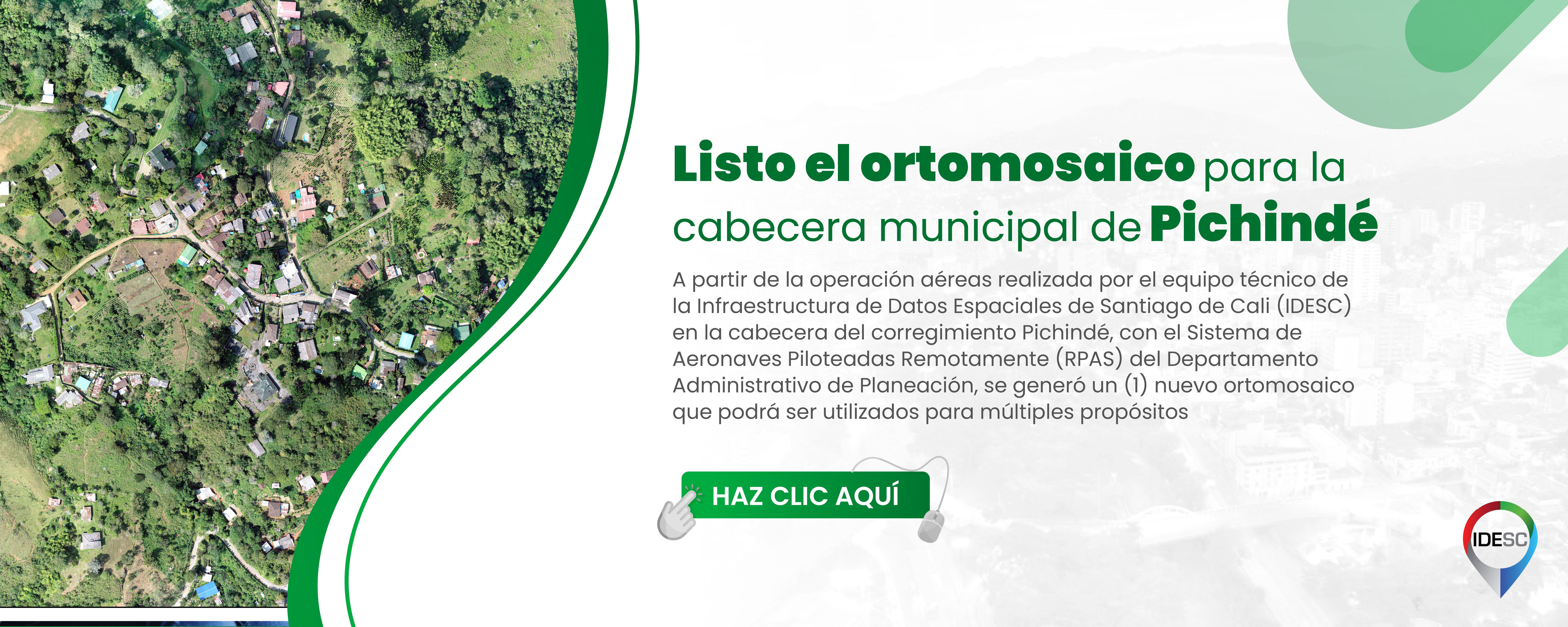 Pieza gráfica que contiene en su costado izquierdo, una fotografía aérea de una parte de la Hacienda El Marañón y al costado derecho el título de la noticia y debajo un breve resumen.