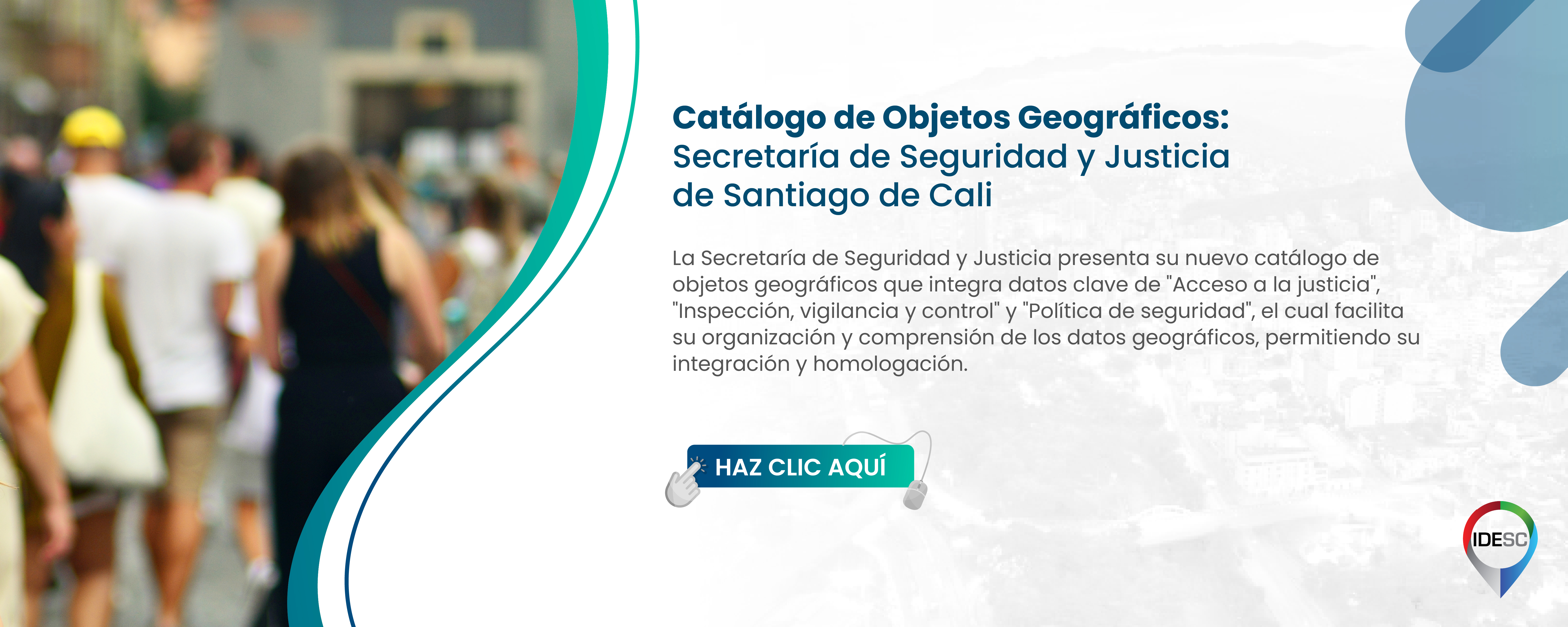 Pieza gráfica que contiene al lado izquierdo una fotografía de un grupo de personas caminando sobre una vía y al costado derecho el título de la noticia y debajo un breve resumen.