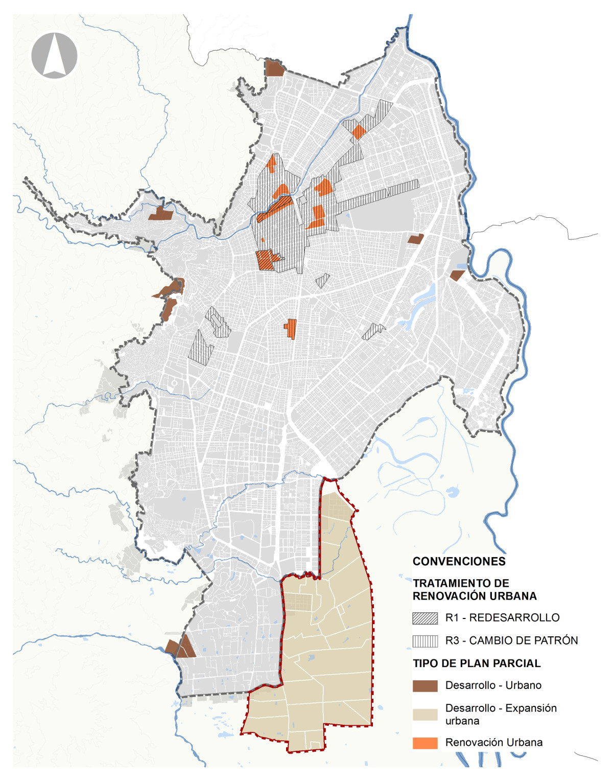 Localización de los Planes Parciales en Cali