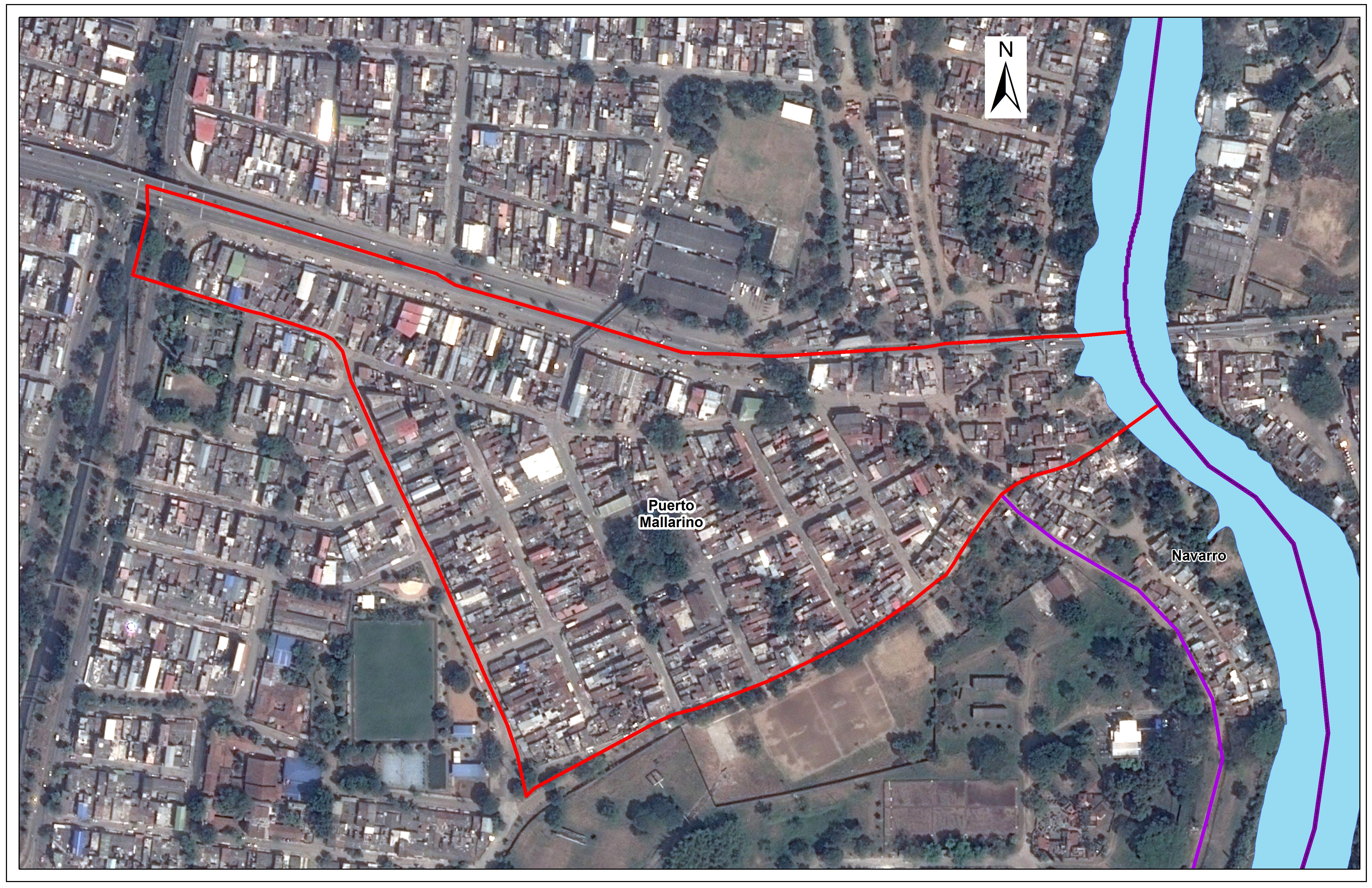 Imagen del barrio Puerto Mallarino en el límite con el corregimiento de Navarro.