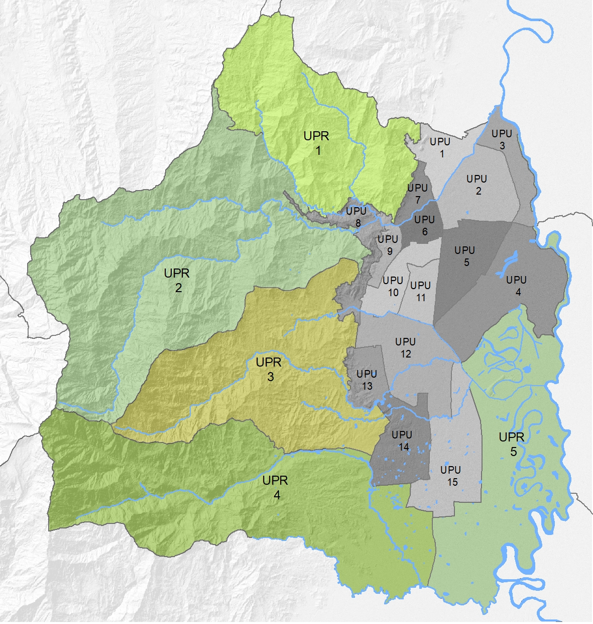 Mapa UPU-UPR