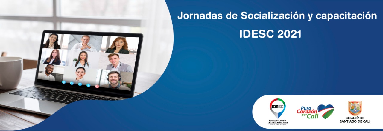 Pieza gráfica donde se muestra la imagen de distintas personas en una reunión virtual y además los logos institucionales