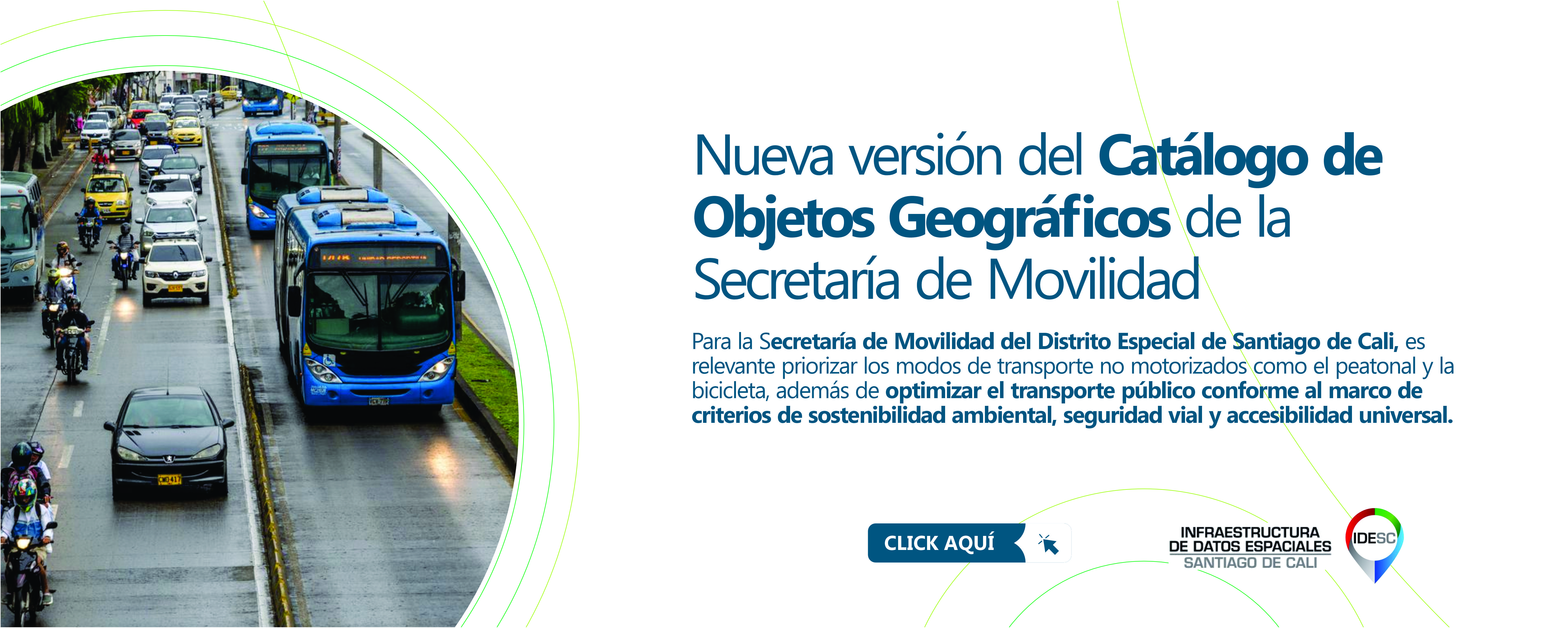 Pieza gráfica con una fotografía al lado izquierdo con vehículos y buses del MIO sobre una vía y al costado derecho el título de la noticia y debajo un breve resumen.