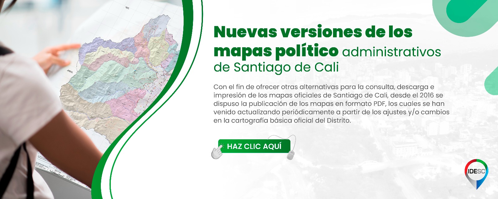 Pieza gráfica que contiene en su costado izquierdo, una fotografía aérea de una parte de la cabecera del corregimiento Pichindé y al costado derecho el título de la noticia y debajo un breve resumen.