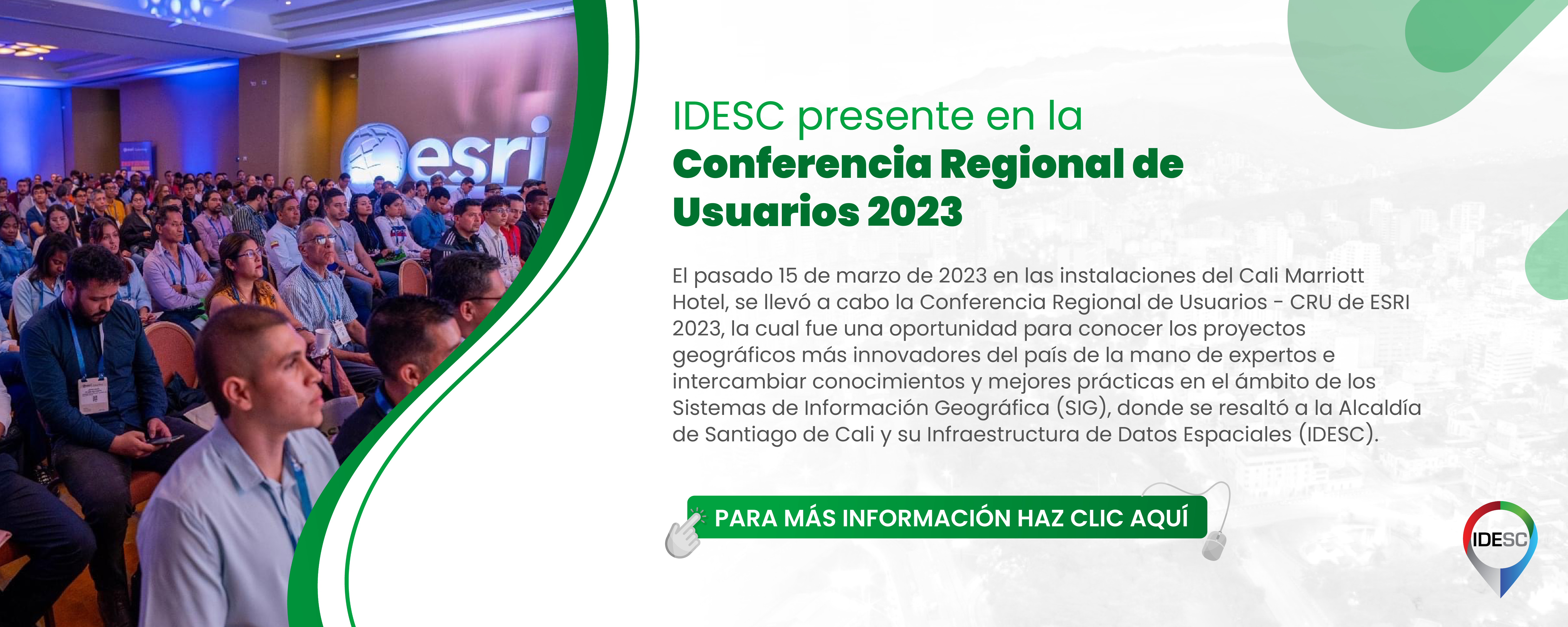 Pieza gráfica que contiene en su costado izquierdo, una fotografía de las personas participantes al evento y al costado derecho el título de la noticia y debajo un breve resumen.