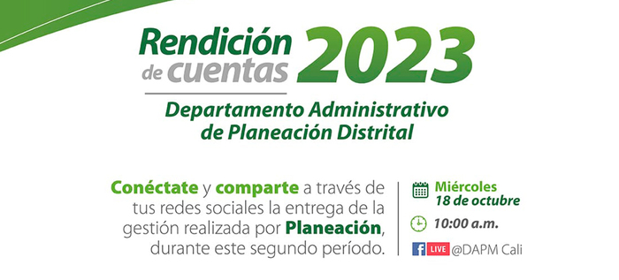 &Uacute;nete a la Segunda Jornada de Rendici&oacute;n de Cuentas del Departamento Administrativo de Planeaci&oacute;n Distrital