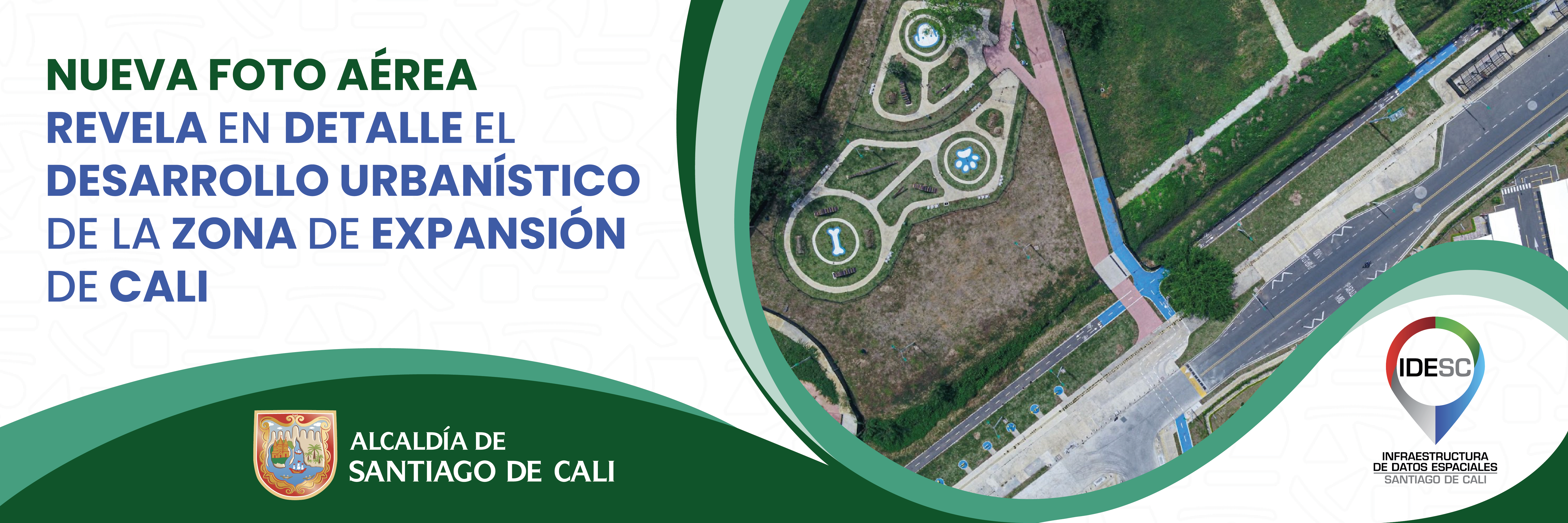 Pieza gráfica donde se muestra en el lado derecho un recorte de la imagen área de la zona de expansión; al costado izquierdo se muestre el título de la noticia.